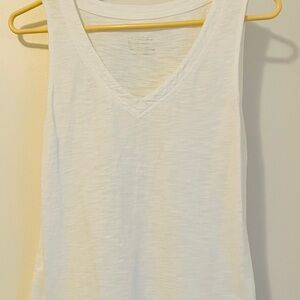 Chico’s “the ultimate tee” white sleeveless top size small. Great condition!